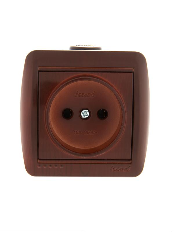 розетка 1-м оп nata 16а ip20 без заземл. керамика вишня lezard 710-0600-121 от BTSprom.by