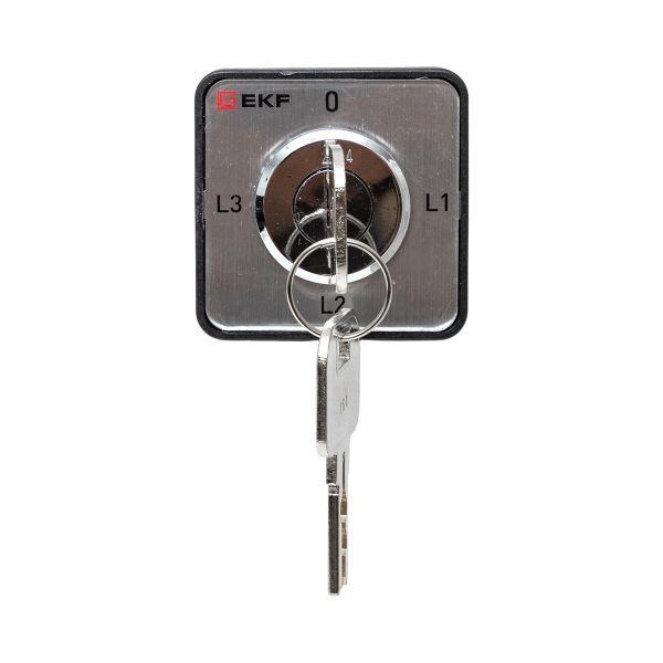  Переключатель кулачковый ПК-1-194 10А с ключом для амперметра PROxima EKF pk-1-194-10 фото в каталоге от BTSprom.by