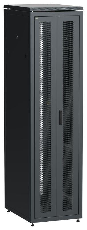 шкаф сетевой linea n 19дюйм 47u 600х800мм передн. перфорир. распашная двустворчат. задн. перфорир. чер. itk ln05-47u68-2pp от BTSprom.by