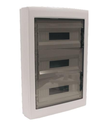 корпус щита распределительного для модульного оборудования 54m(18х3) навесной прозр. затемненная дверца cetinkaya pano cp30954 от BTSprom.by