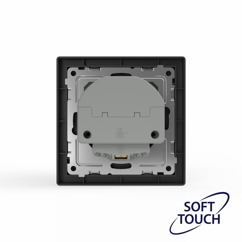  Розетка 1-м СП Pixel IP20 с заземл. с 2-мя заряд. устр. USB тип A+C механизм карбон TOKOV ELECTRIC TKE-PX-R1U2AC-C14 фото в каталоге от BTSprom.by