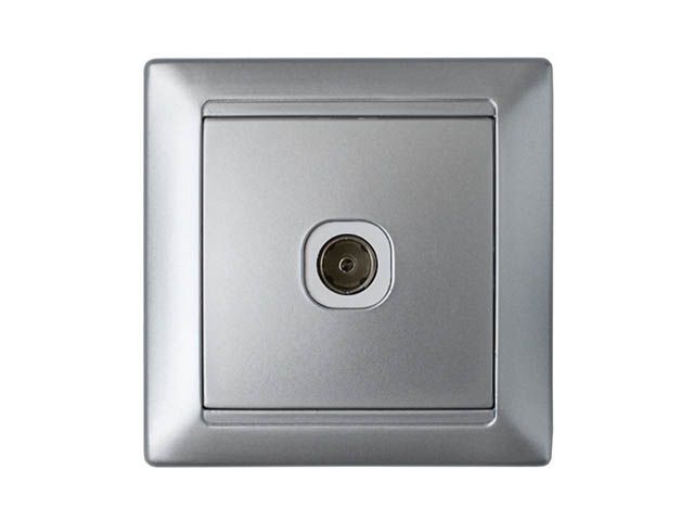 розетка 1-ая телевизионная (скрытая) серебро, стиль, bylectrica тр-042сер от BTSprom.by