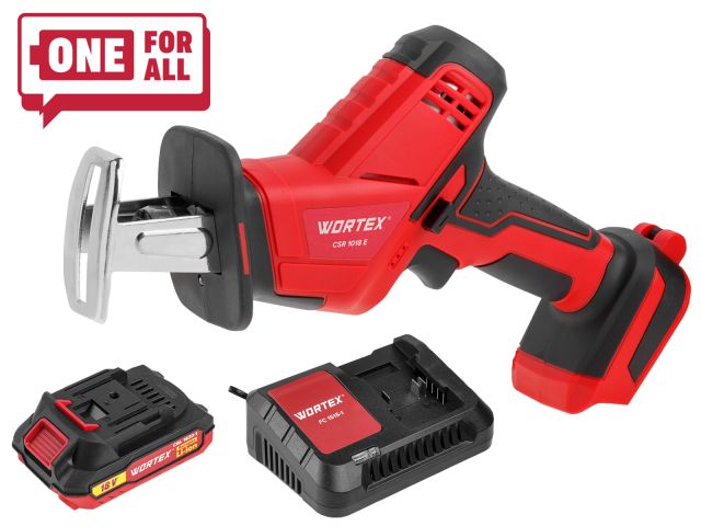 аккум. сабельная пила wortex csr 1018 e в чем. all1 xlt set 18в, 1 акк., 2 ач, дер. 100 мм (18 в, с акб (2.0 а/ч) и з/у, дерево до 100 мм, металл до 6 мм, пластик до 40 мм) 0329278 от BTSprom.by