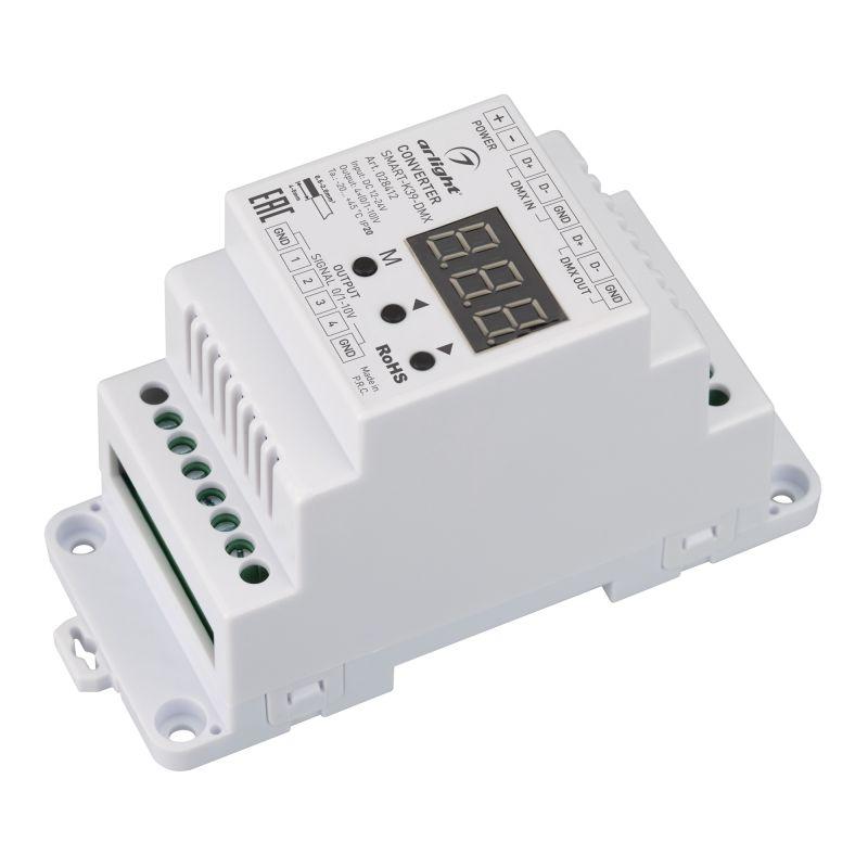 конвертер smart-k39-dmx (12-24в 0/1-10v din) металл arlight 028412 от BTSprom.by