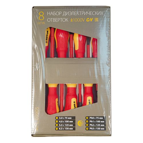 набор отверток 1000в картон (8 предметов) (09905) shtok 376360 от BTSprom.by