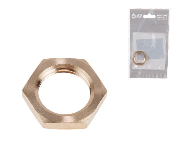 контргайка 1/2" вн., av engineering (инд. упак.) (латунь, макс.  16 бар, макс.  110 °с) ave311001 от BTSprom.by