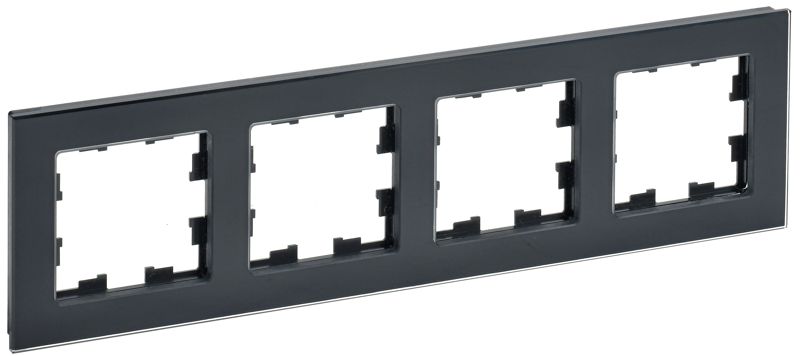 рамка 4-м brite ру-4-2-брч стекло черн. iek br-m42-g-k02 от BTSprom.by