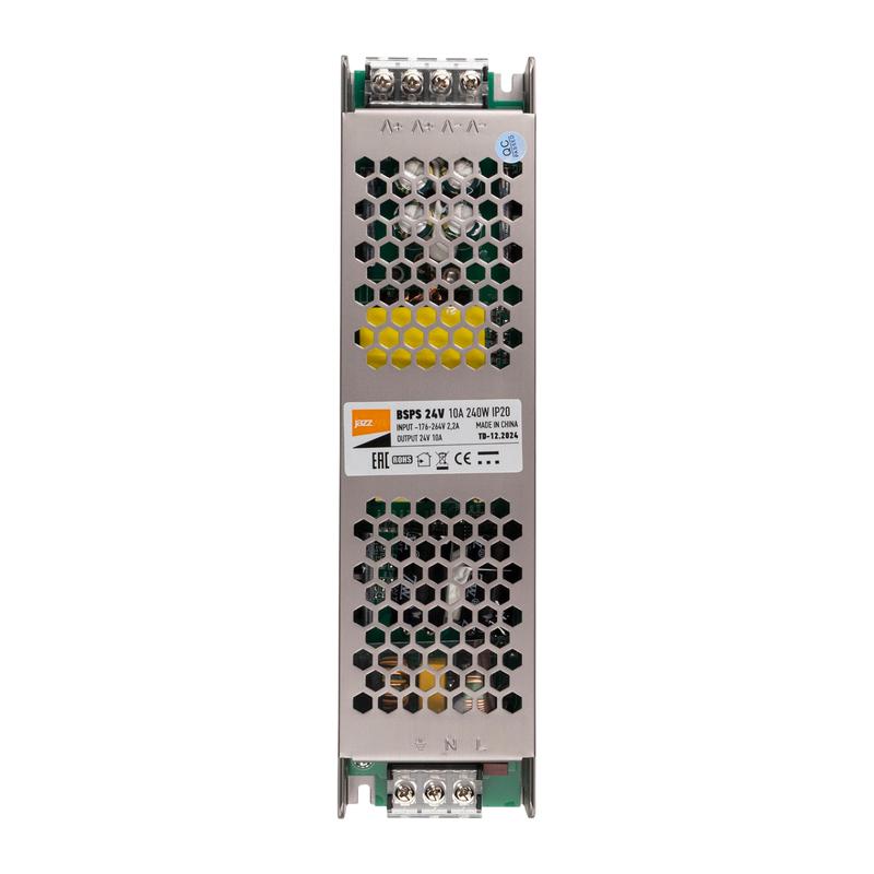 блок питания для светодиодной ленты 240вт 10а 24в ip20 bsps метал. pro jazzway 5024250 от BTSprom.by