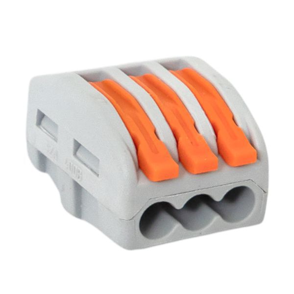  Клемма строительно-монтажная СМК 222-413 3-проводная 0.08-2.5кв.мм с рычагом (уп.100шт) PROxima EKF plc-smk-413 фото в каталоге от BTSprom.by