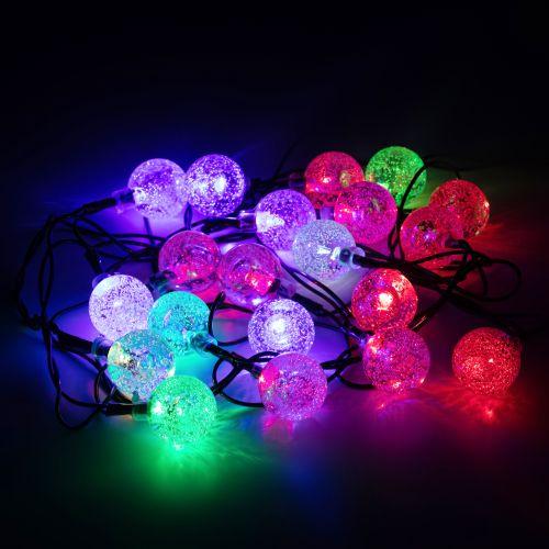  Гирлянда светодиодная "Нить" "Шарики кракле" d25мм 2м 20LED RGB IP20 220В Эра Б0055997 фото в каталоге от BTSprom.by
