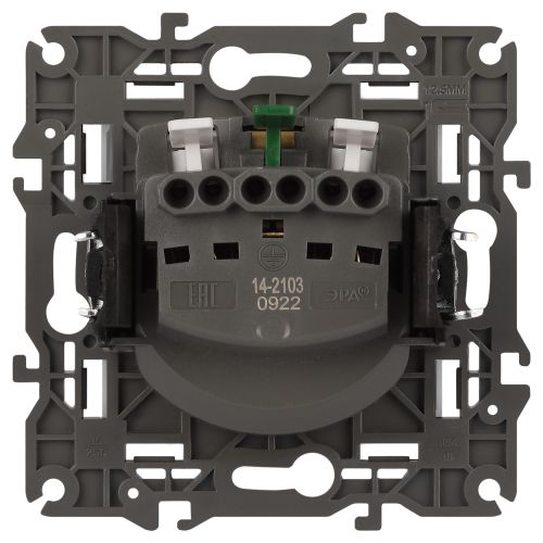  Розетка 1-м СП Эра Elegance 14-2103-01 16А IP20 16AX 250В 2P+E Schuko защ. шторки с крышкой бел. Эра Б0034278 фото в каталоге от BTSprom.by