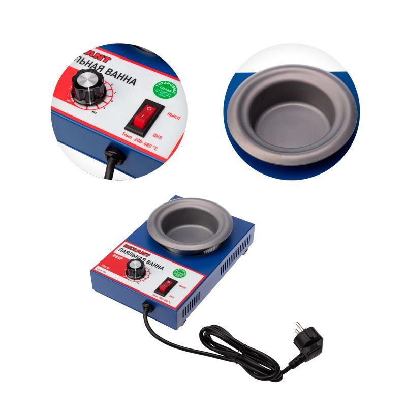  Ванна паяльная модель R80F 250Вт d80мм 200-480град.C бессвинцовая Rexant 09-9250 фото в каталоге от BTSprom.by