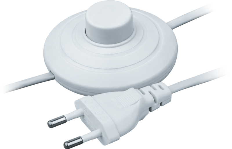 шнур 61 600 nps-fs01-170-2х0.5-wh 1.7м с выкл. бел. navigator 61600 от BTSprom.by