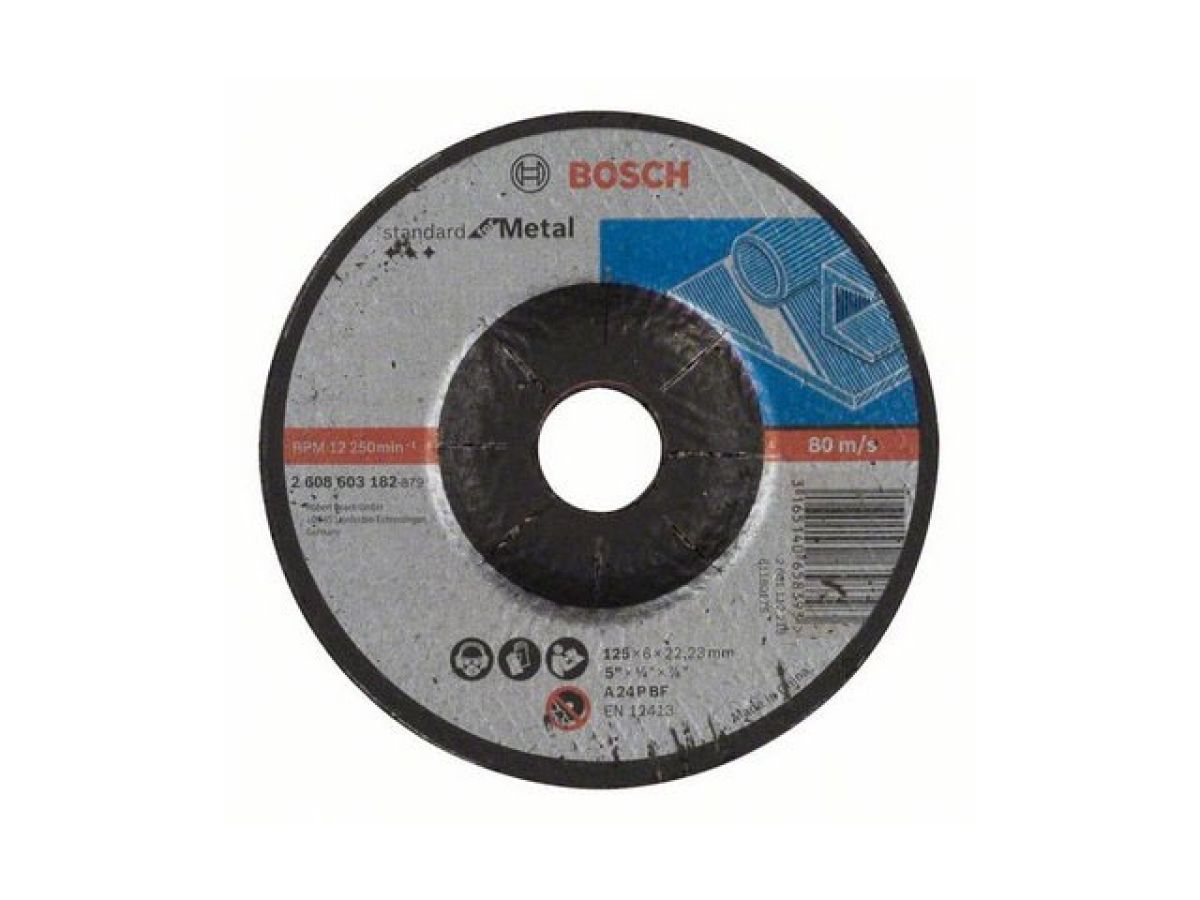 круг обдирочный 125х6x22.2 мм для металла standart bosch 2608603182 от BTSprom.by