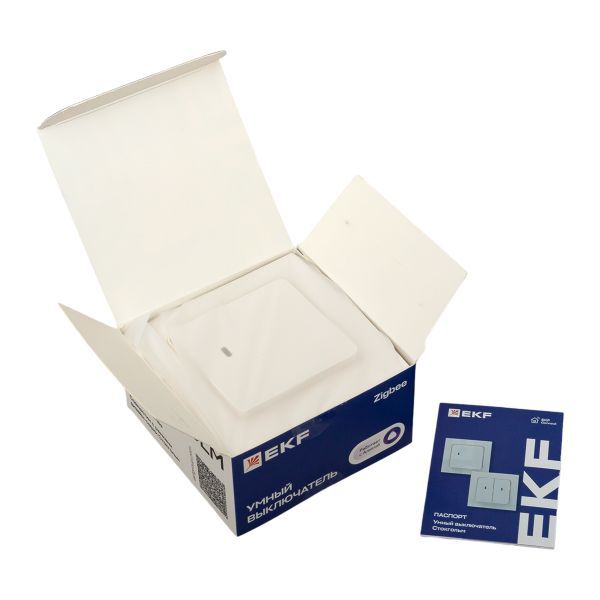  Выключатель 1-кл. Стокгольм Умный бел. Zigbee Connect EKF RCV-ST1-WD-ZB фото в каталоге от BTSprom.by