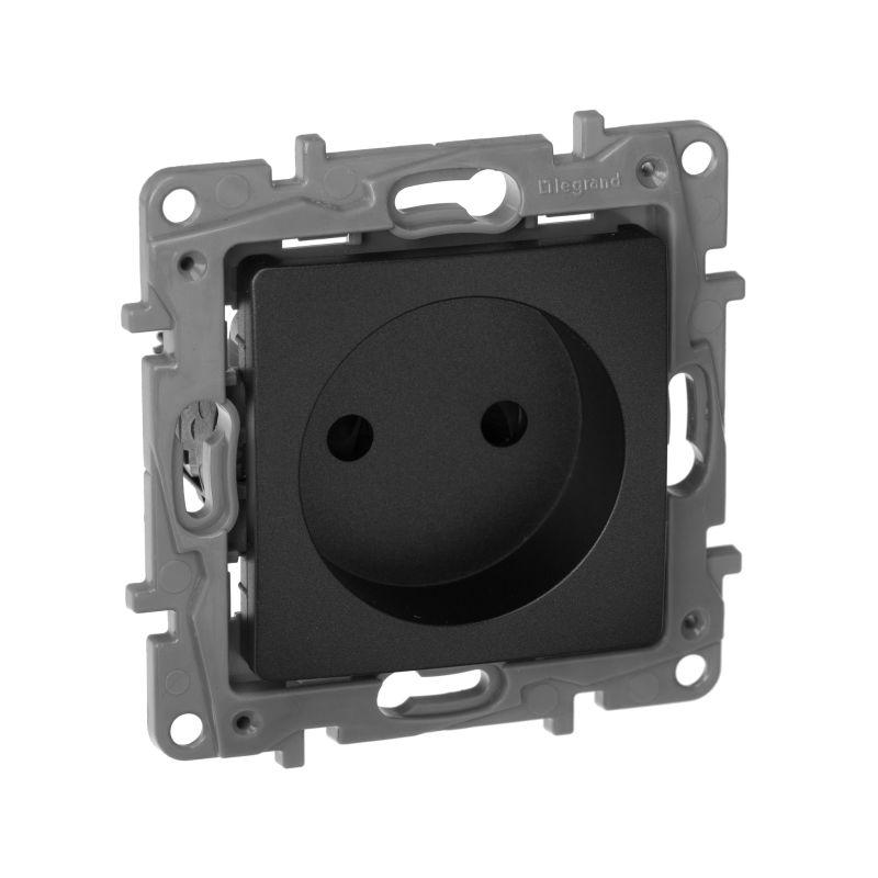 розетка 1-м сп etika 16а ip31 250в 2p без заземл. защ. шторки немецк. стандарт винтов. клеммы механизм антрацит iek 672634 от BTSprom.by