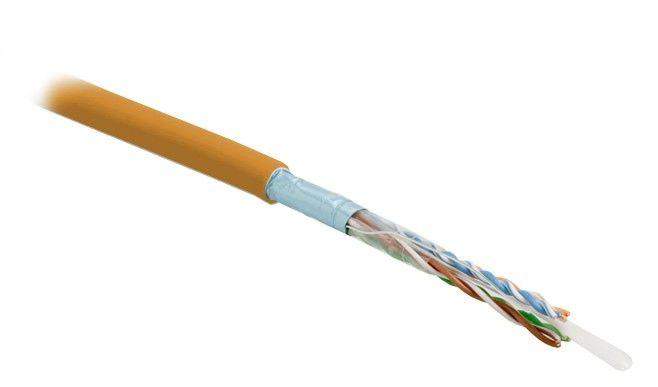 кабель витая пара экранир. f/utp кат.5e 4 пары 24 awg ож solid экран-фольга pvc -20град.c-+75град.c futp4-c5e-s24-in-pvc-or-305 гарантия: 15 лет компонентн. / 25 лет системн. оранж. (уп.305м) hyperline 444623 от BTSprom.by