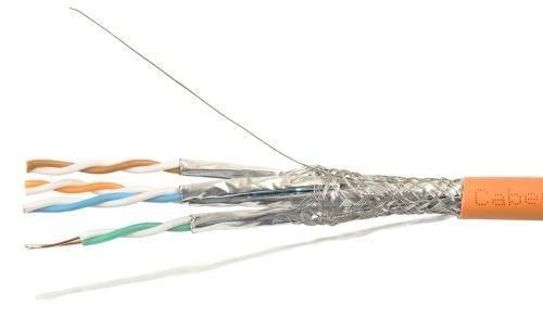 кабель витая пара sf/utp кат.5e 4 пары 24 awg ож solid экран-фольга + медн. оплетка lszh sfutp4-c5e-s24-in-lszh-or-305 оранж. (уп.305м) hyperline 376326 от BTSprom.by