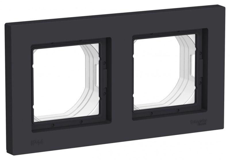 рамка 2-м atlasdesign aqua ip44 карбон se atn441002 от BTSprom.by