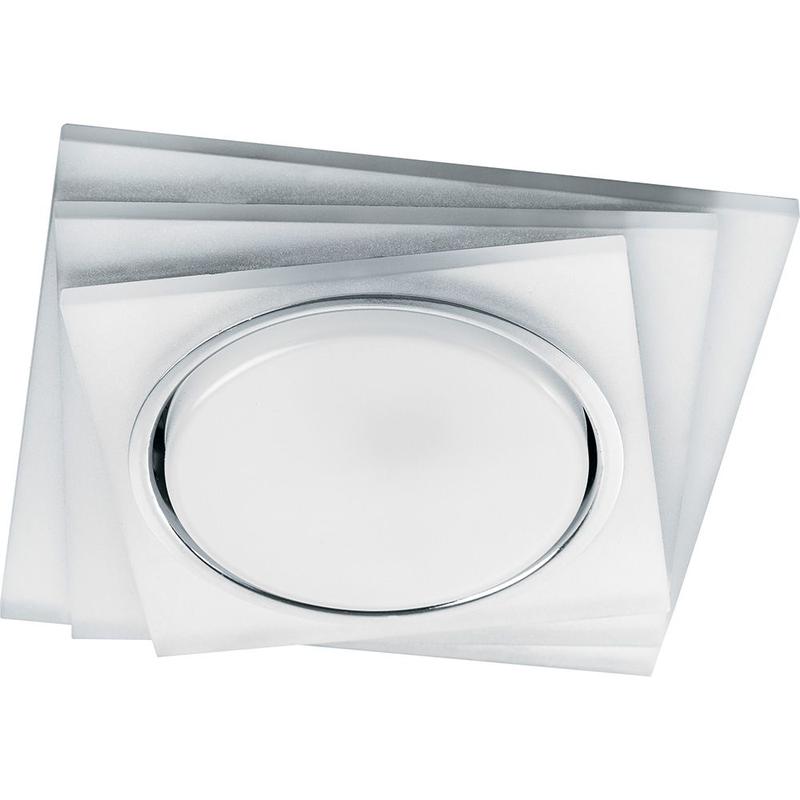 светильник встраиваемый со светодиодной подсветкой 20ledх2835 smd 4000к 15вт gx53 без лампы матов. хром cd5023 квадрат с драйвером в комплекте feron 40521 от BTSprom.by