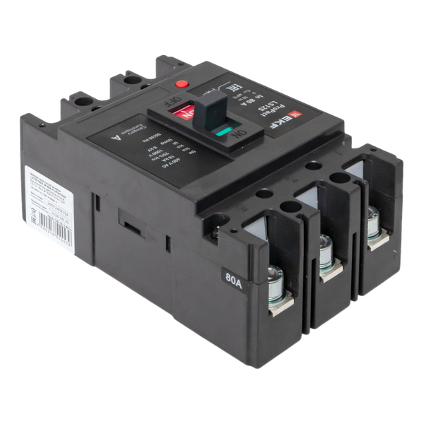  Выключатель автоматический 3п 80А 18кА LS125 ProPact EKF mccb-125-18-3-80-ls фото в каталоге от BTSprom.by