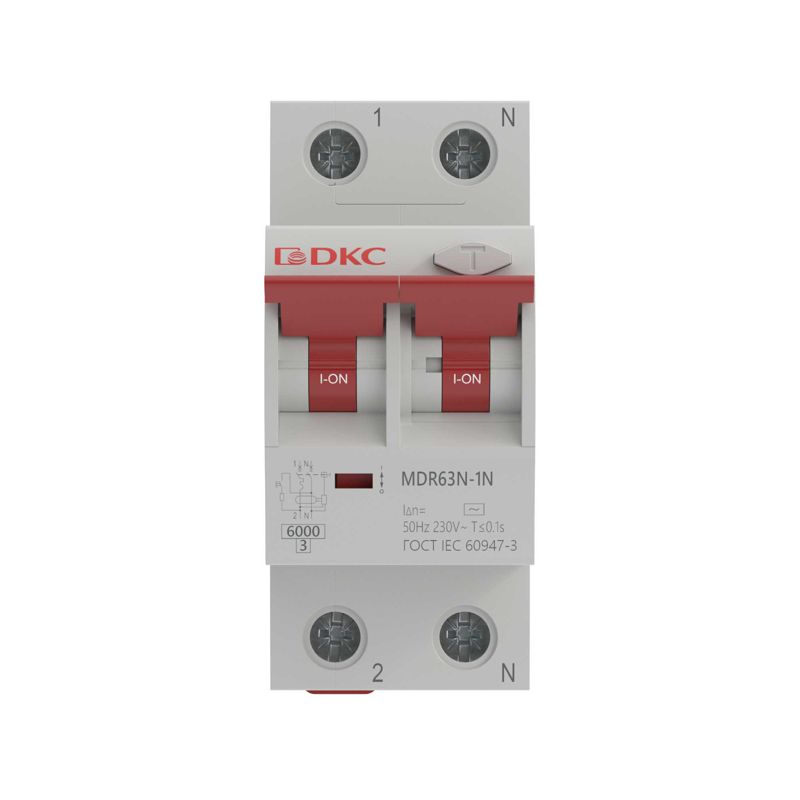 Выключатель автоматический дифференциального тока 2п (1P+N) C 25А 100мА тип A 6кА MDR63N YON MDR63N-1N3C25-A фото в каталоге от BTSprom.by