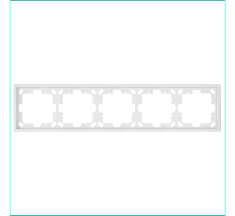 рамка 5-м сп fd бел. матов. soft touch jasmart fd1005pwm от BTSprom.by