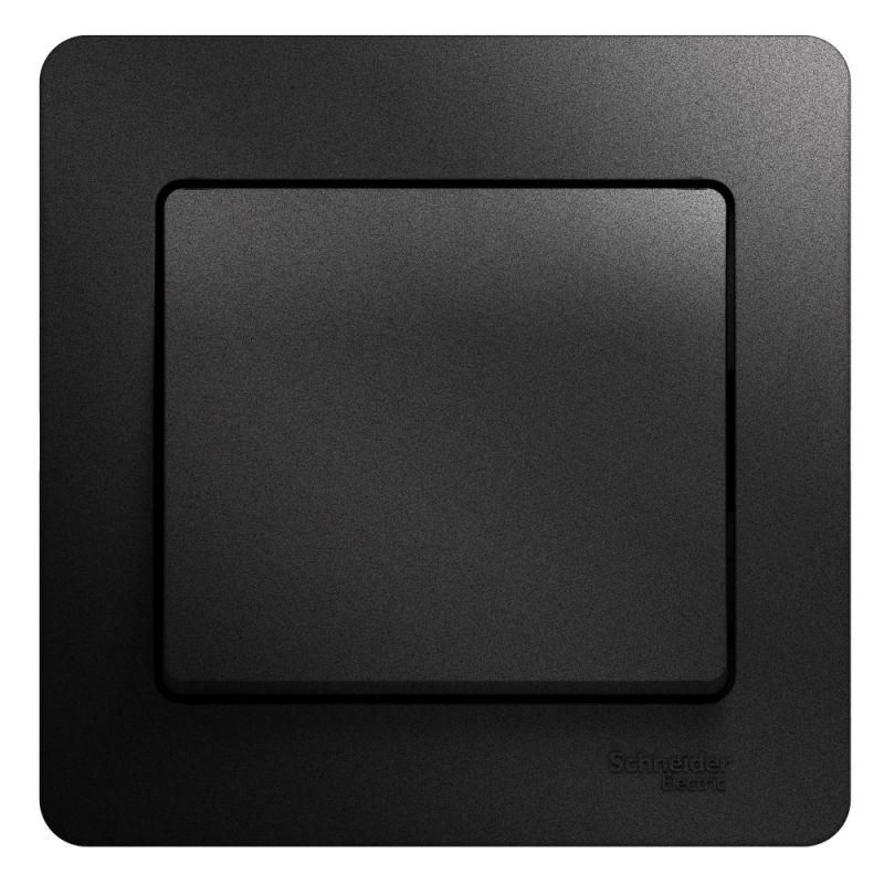 выключатель 1-кл. сп glossa 10а ip20 (сх. 1) 10ax в сборе антрацит se gsl000712 от BTSprom.by