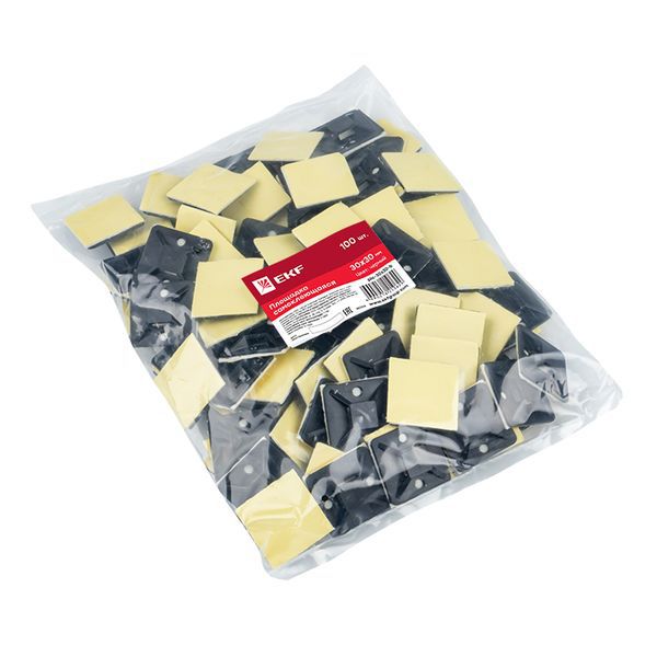  Площадка самоклеящаяся 30х30мм черн. (уп.100шт) EKF plc-30x30-b фото в каталоге от BTSprom.by