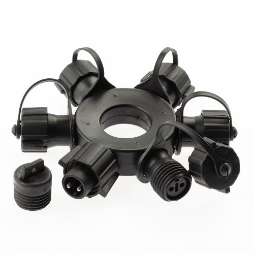  Разветвитель круговой для гирлянд d13см 6 гнезд IP65 220В провод черн. каучук Эра Б0051885 фото в каталоге от BTSprom.by