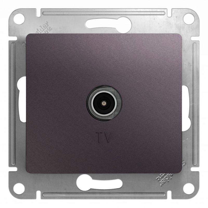 розетка телевизионная tv glossa коннектор механизм сиренев. туман se gsl001493 от BTSprom.by