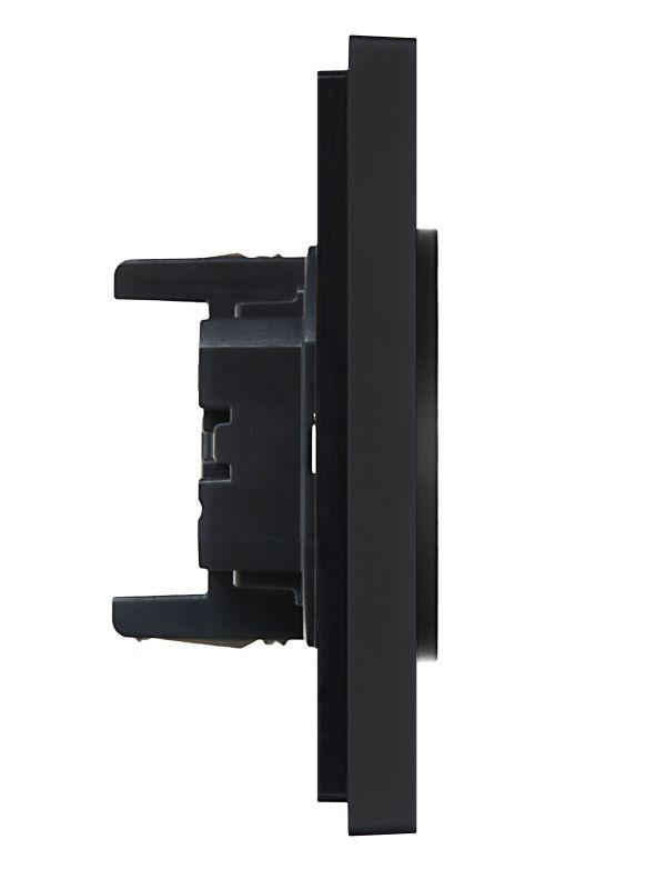  Розетка 2-м СП FORTE&PIANO FP125 10А без заземл. защ. шторки безвинт. крепл. черн. IEK FP-R23-10-1-K02 фото в каталоге от BTSprom.by