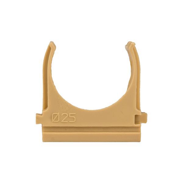  Держатель для труб (клипса) d25мм свет. дерево (уп.10шт) Plast EKF derj-z-25w фото в каталоге от BTSprom.by