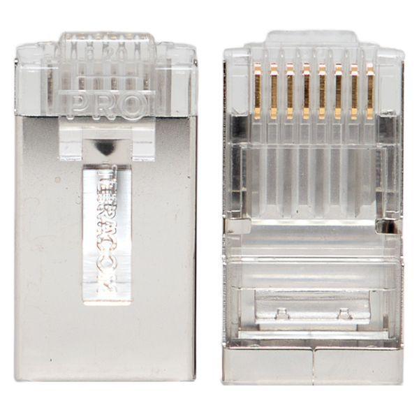  Коннектор RJ45 (8P8C) кат.6 экранир. 30мкд (уп.20шт) TERACOM PRO EKF TRP-PLUG-6FTP-20 фото в каталоге от BTSprom.by