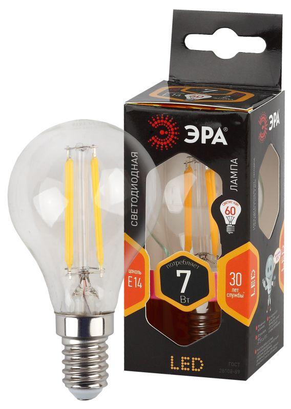 лампа светодиодная филаментная f-led p45-7w-827-e14 эра б0027946 от BTSprom.by