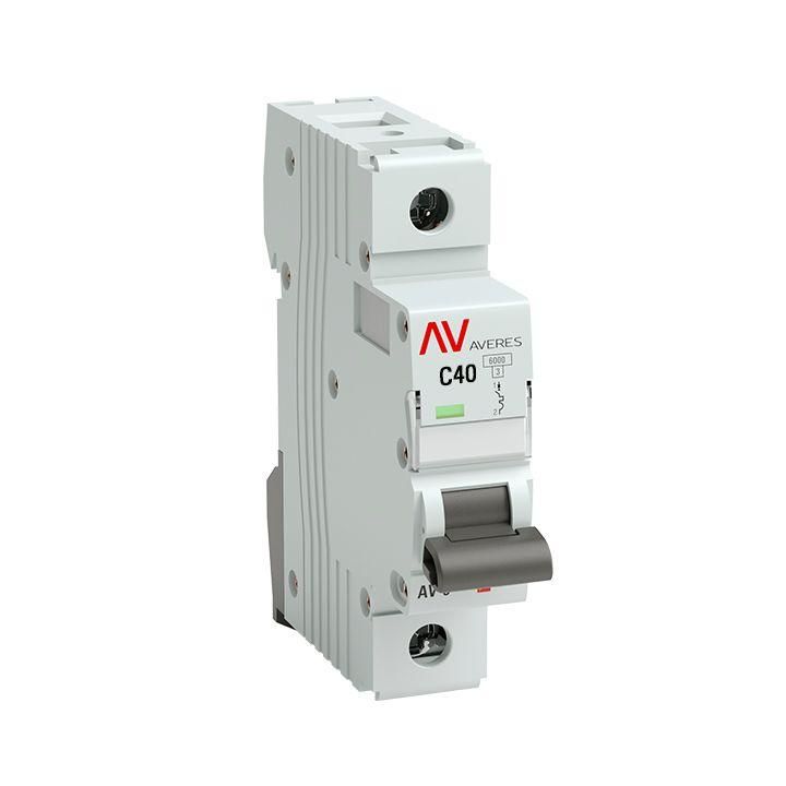 выключатель автоматический модульный 1п c 40а 6ка av-6 averes ekf mcb6-1-40c-av от BTSprom.by