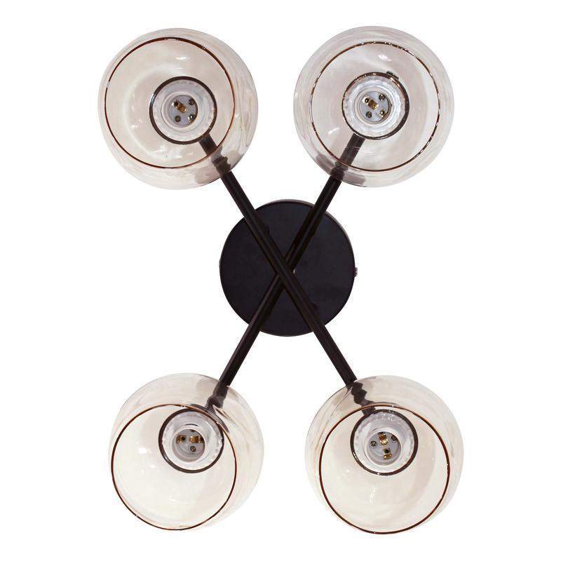  Светильник 11271В-4/4 (Плафон 8268) НПБ 01-4х60-126 Е27 ИУ черн. Элетех 1005404859 фото в каталоге от BTSprom.by