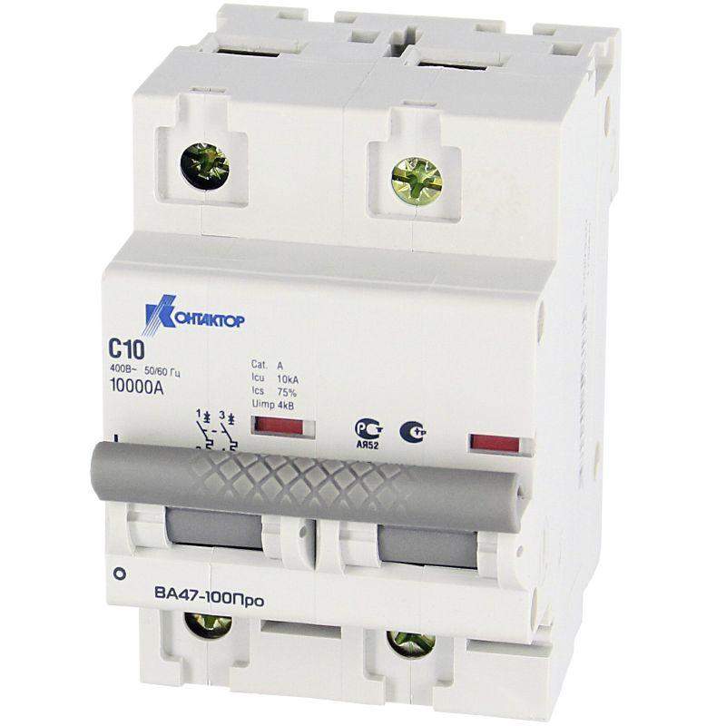 выключатель автоматический модульный 2п c 63а 10ка ва47-100про контактор 7000328 от BTSprom.by