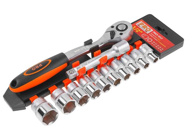 набор головок 1/2" 10-24мм 12предм. pro startul (pro-012) (6 граней) pro-012 от BTSprom.by