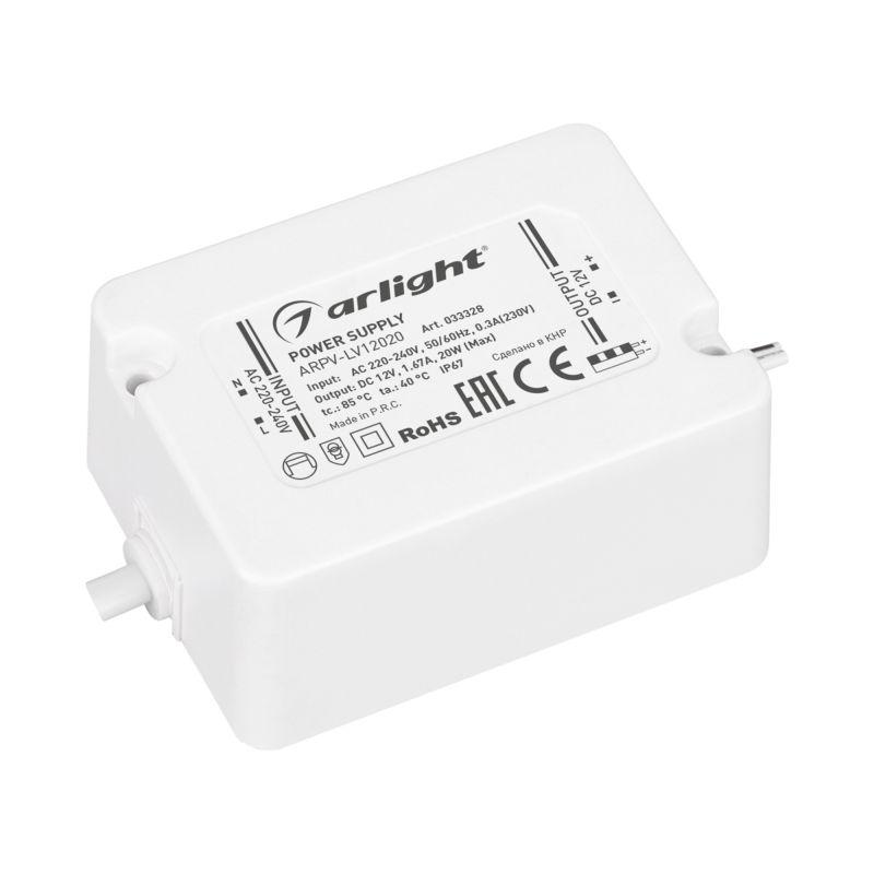 блок питания arpv-lv12020 12в 1.67а 20вт ip67 пластик arlight 033328 от BTSprom.by