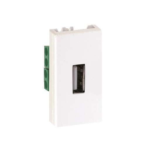 плата с разъемом usb 2.0 22.5х45мм винт. зажим бел. simon connect k128b-9 от BTSprom.by