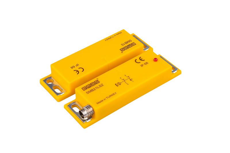 датчик магнитный (2нз) разъем m8х4 (расст. сраб. 5мм) индикация led левый выход ip68 emas smb21lsz-b15 от BTSprom.by