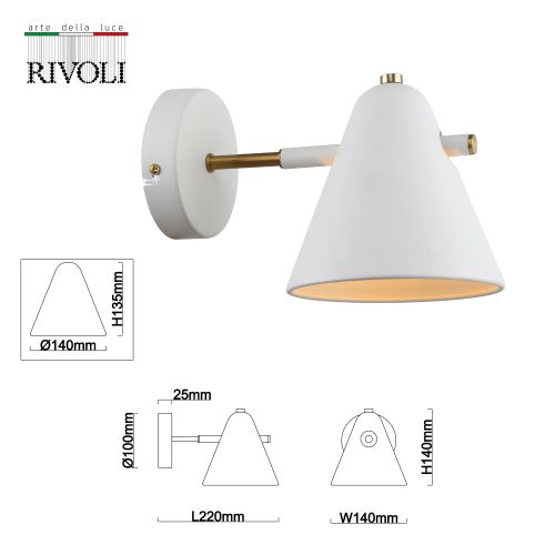  Бра светильник Chelsea 3141-401 настенный 1хE14 40Вт модерн Rivoli Б0055465 фото в каталоге от BTSprom.by