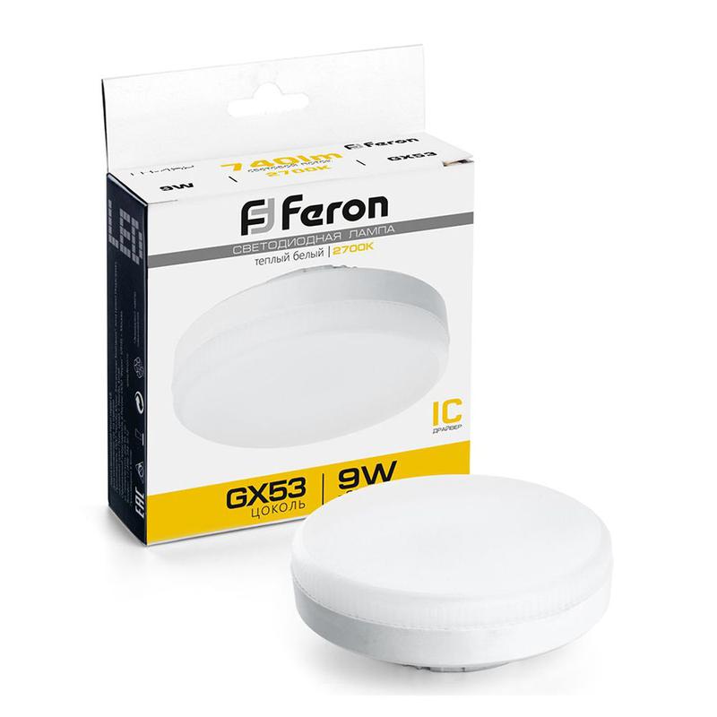 лампа светодиодная 9вт 230в gx53 2700к lb-452 feron 25832 от BTSprom.by