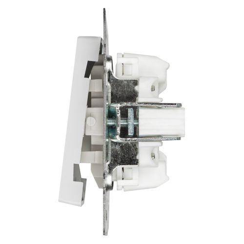  Выключатель 1-кл. СП Accent 6-102-01 10А IP20 250В с подсветкой AL/CU бел. Intro Б0063445 фото в каталоге от BTSprom.by