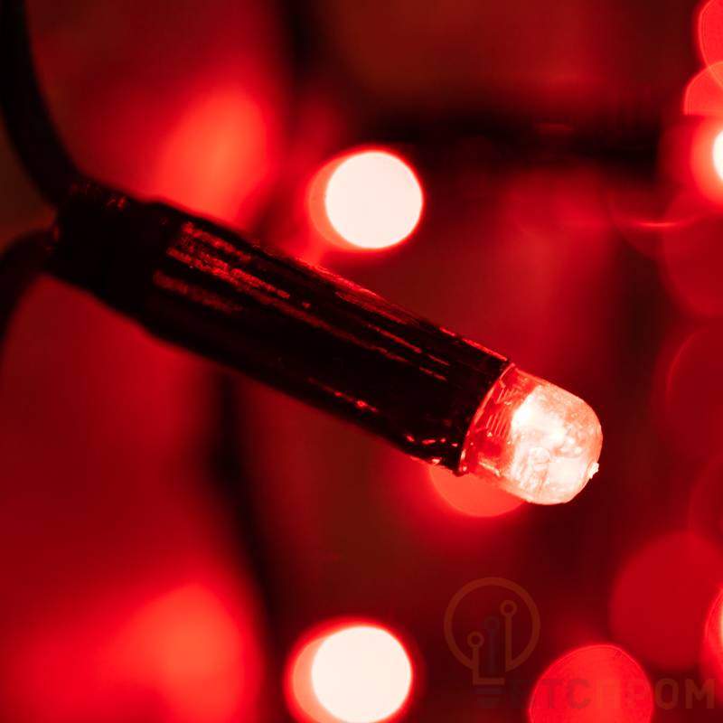  ДОЖДЬ (занавес) 2х3м, черный КАУЧУК IP67, 760 LED КРАСНЫЕ к разветвителям не подходит фото в каталоге от BTSprom.by