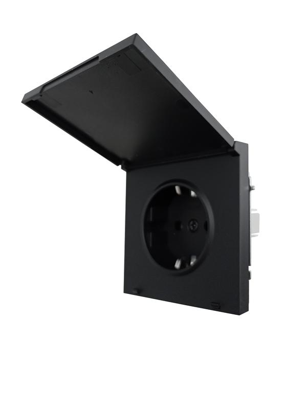  Розетка 1-мест. с/з с крышкой ПБТ СП ZIMA IP20 16А безвинт. зажим черн. бархат LEZARD 704-4288-123BQC фото в каталоге от BTSprom.by