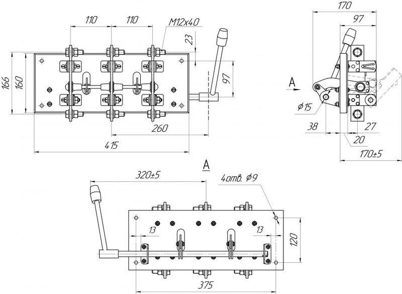  Рубильник РБ-6 (36) 630А правый ВЭМЗ ЦБ-00004784 фото в каталоге от BTSprom.by