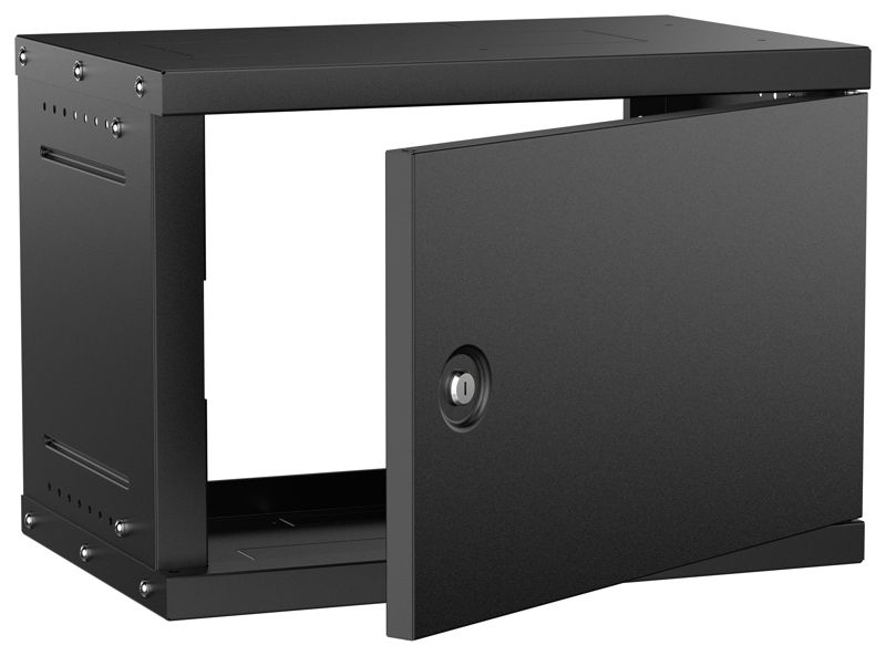 шкаф настенный 6u 550х350мм дверь метал. черн. generica lwe5-06u53-mf-g от BTSprom.by