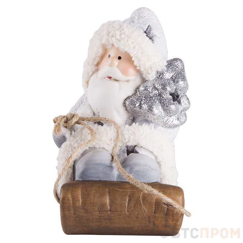  Керамическая фигурка Дед Мороз на санях 13х9,5х14 см фото в каталоге от BTSprom.by